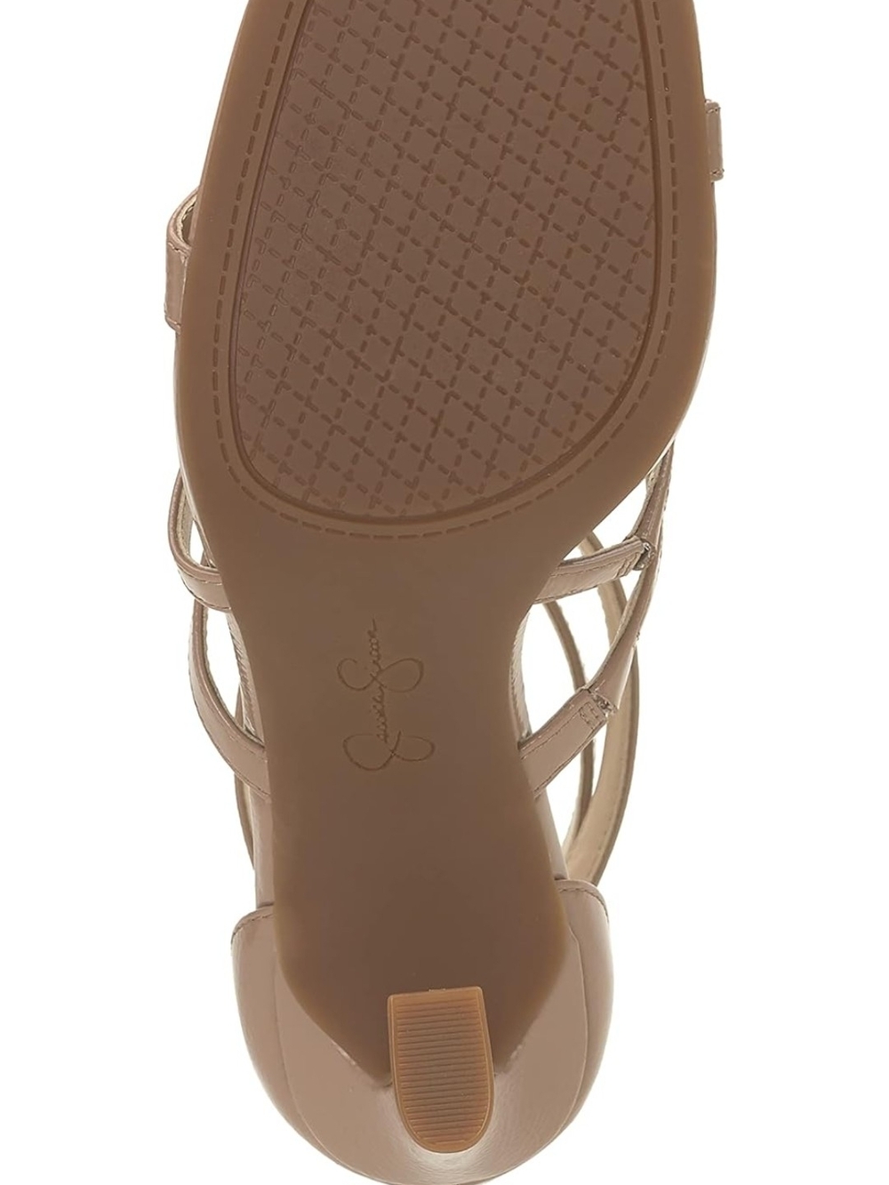 NWT-Nude Patent T-Strap High Heel Sandal - Picture 4 of 7